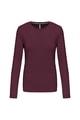 Dames T-shirt lange mouw Kariban K383 WINE